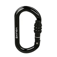 auto locking orange safety connector lock for rock climbing rappelling securing pets 25kn carabiner