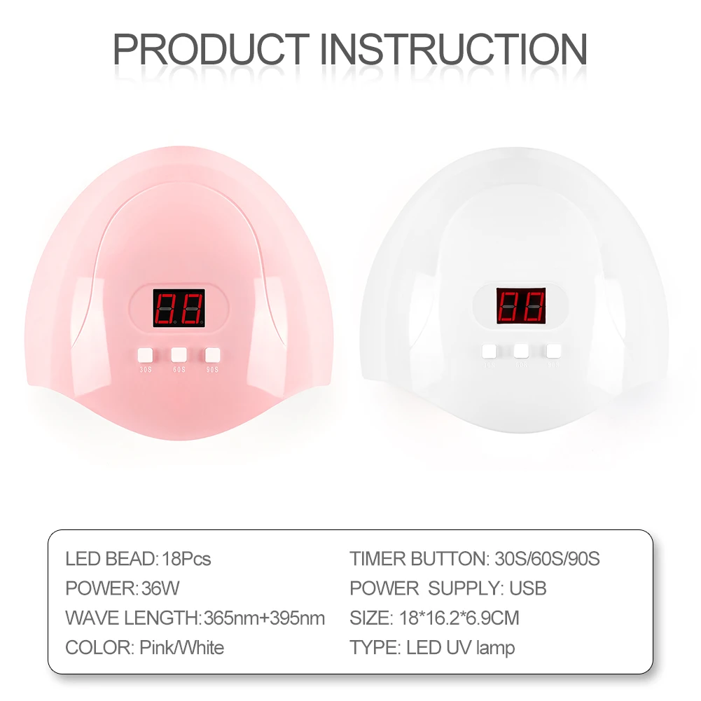 УФ лампа для отверждения геля ногтей сушилка светильник лампы трубчатый
