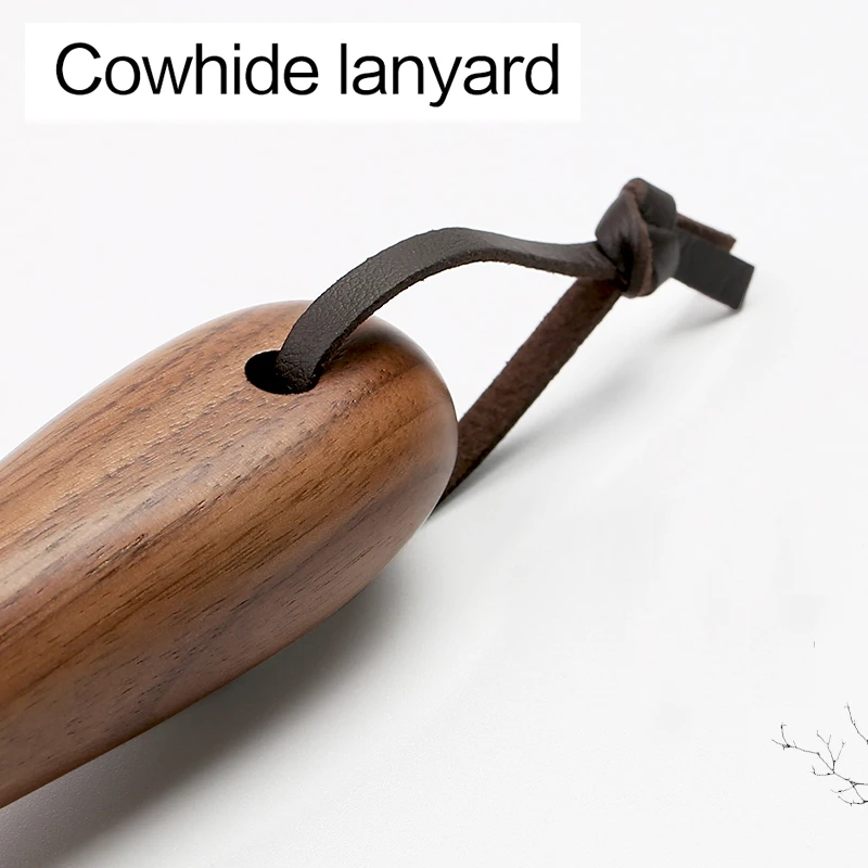 Профессиональный обувной рожок из черного ореха гибкий с длинной ручкой