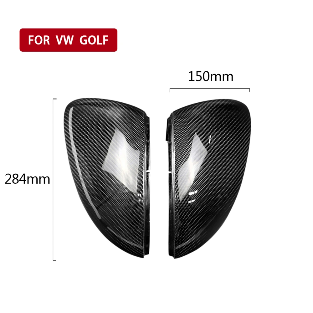 

Carbon Fiber Interior Decoration Side Wing Mirror Rearview Mirror Replacement Decal Frame Cover Trim for Volkswagen Golf 7