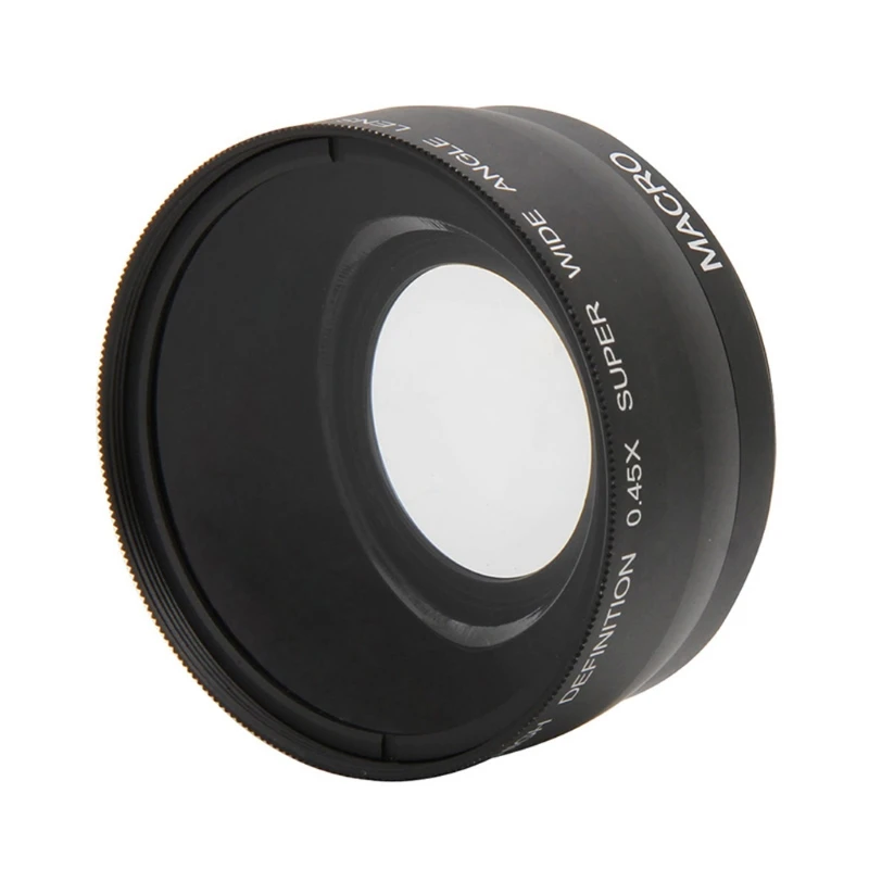 Широкоугольный объектив 0 45x 58 мм + макрообъектив для Canon 5D/60D/ 70D/350D / 400D 450D 500D /1000D/ 550D