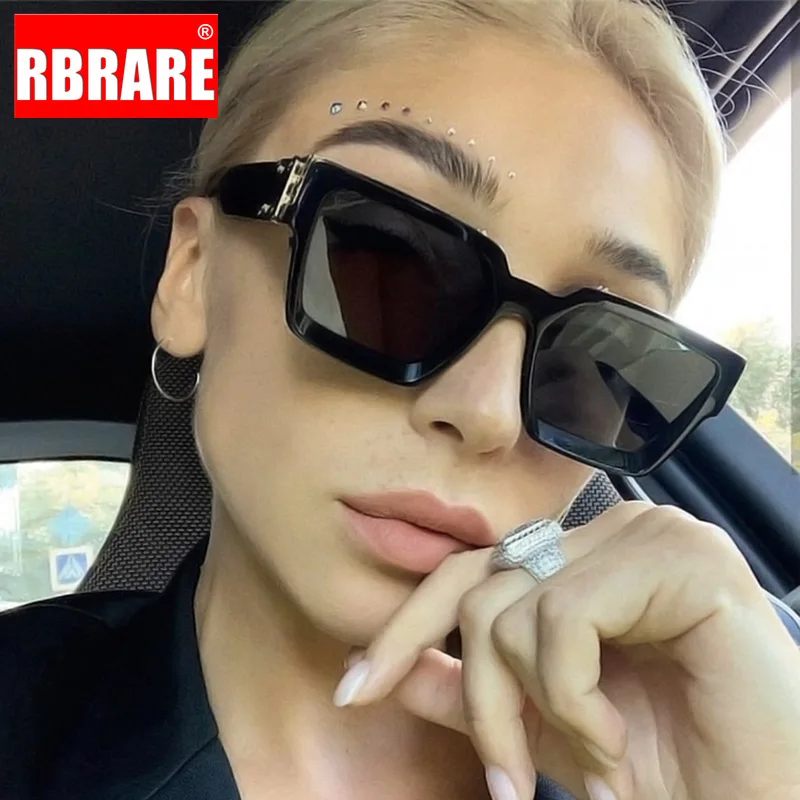 RBRARE Square Sunglasses Women Luxury Brand Retro Oversized Mirror Glasses High Quality Vintage Oculos | Аксессуары для одежды