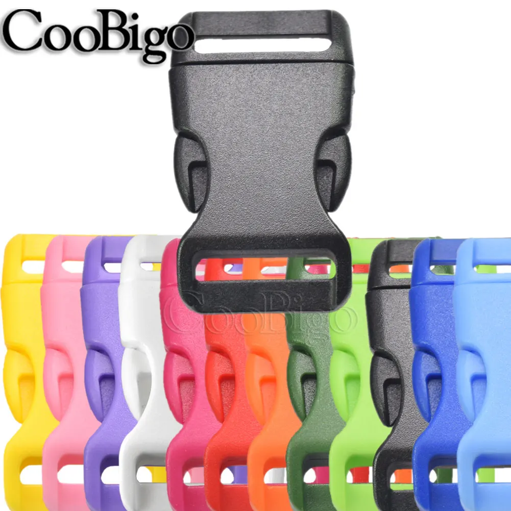 12 шт. цветные Пластиковые Контурные боковые пряжки для Паракорда браслета