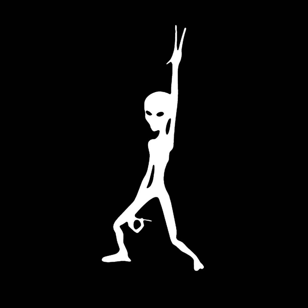 

LLY-0635 Cartoon Car Sticker Funny Alien Humanoid Modeling Decal PVC Auto Motorcycles Creative Pattern Waterproof Decals Decor