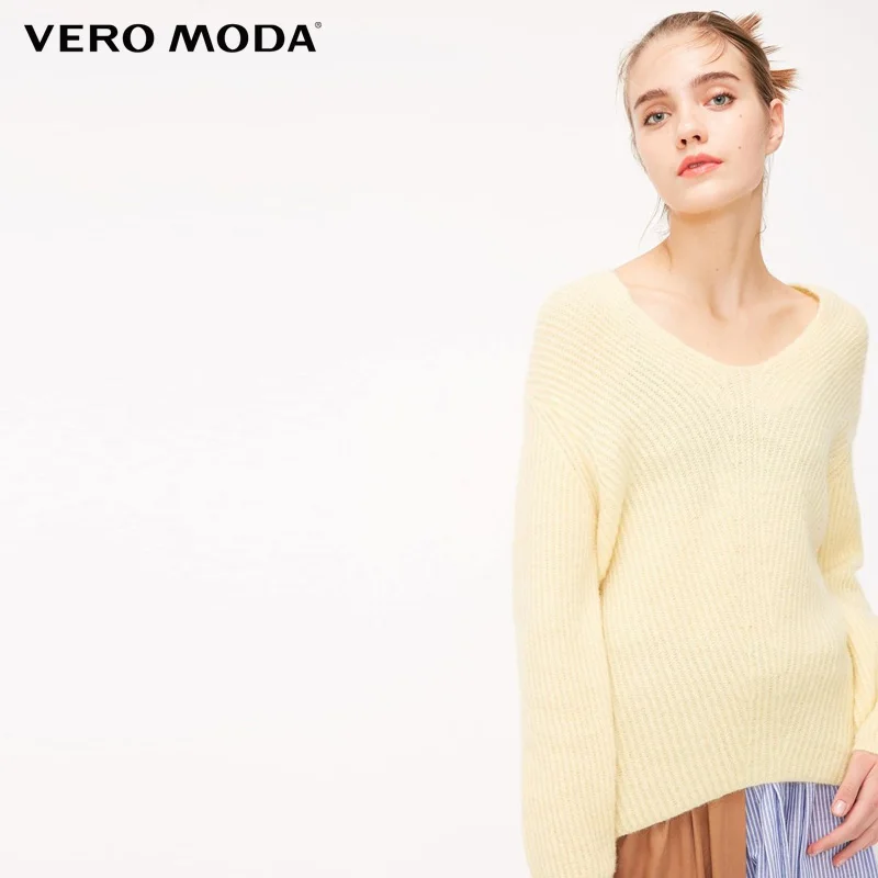 Весенний свободный свитер с круглым воротником Vero Moda | 318413598 Женская одежда