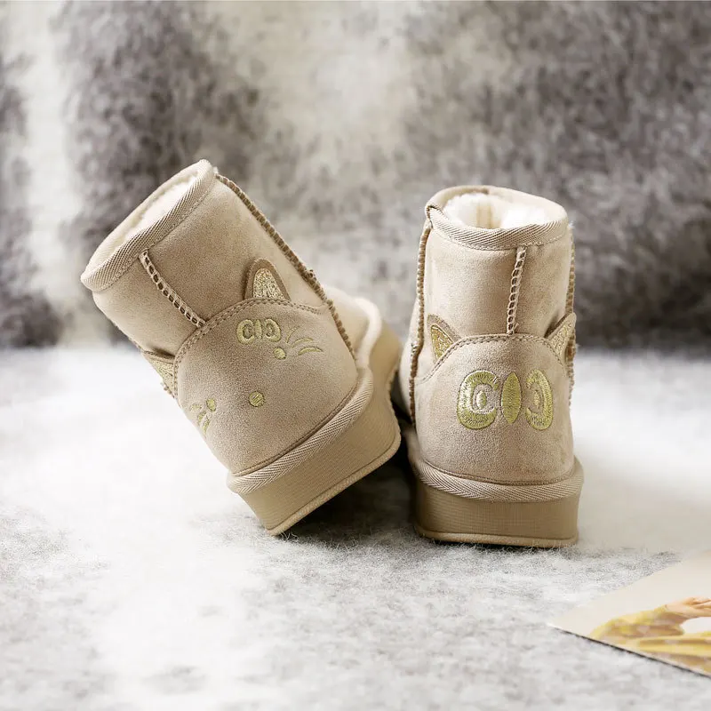 Женские зимние сапоги для снежной погоды уличная теплая обувь с мехом Женская