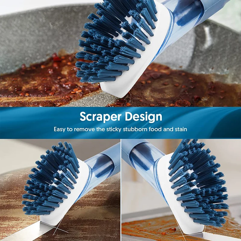 soap dispenser dish brush with removable brush kitchen supplies with stand storage holder for kitchen convenience gadget sets free global shipping