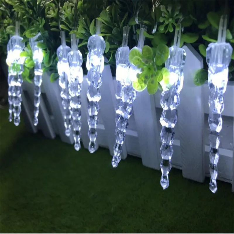 

2pcs Christmas Tree lights icicle droop decoration 4M 20led string light Balcony Eaves Garden wedding party garland window decor