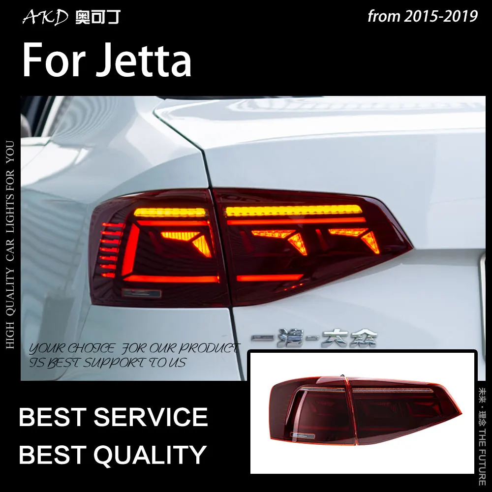 АКД стайлинга автомобилей для VW Jetta задние фонари 2015 2019 Mk6 светодиодный задний