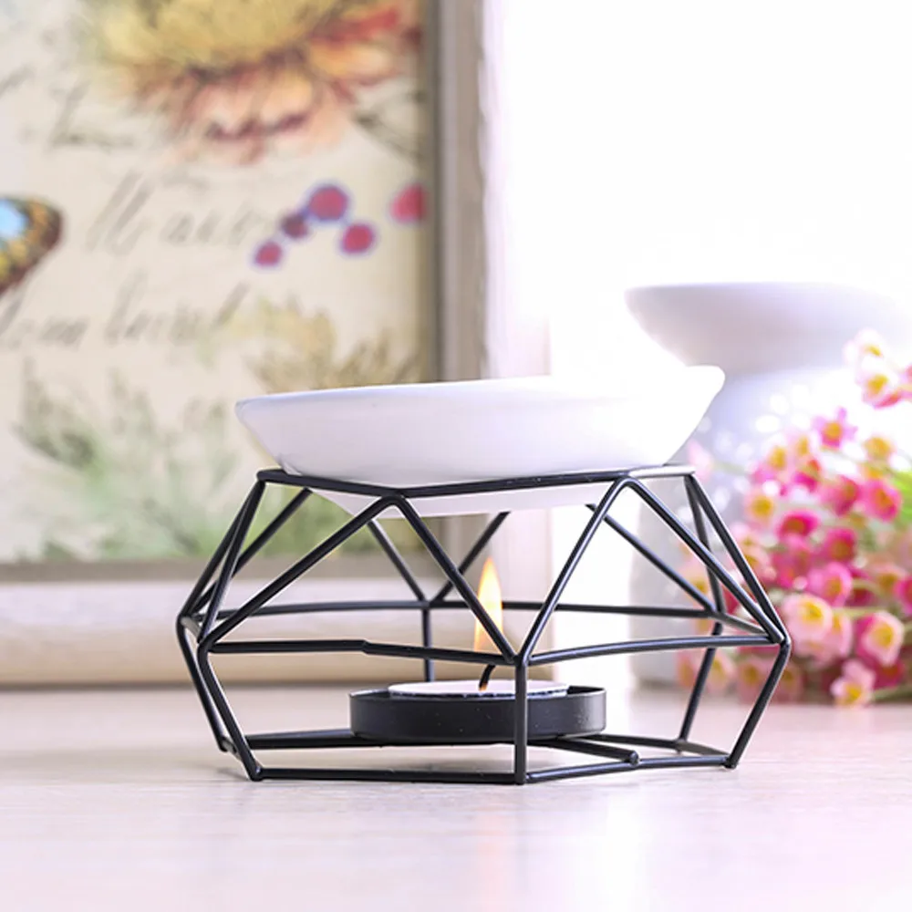 Stainless Steel Oil Burner Candle Aromatherapy Lamp Home Decorations Aroma Metal Holder | Дом и сад