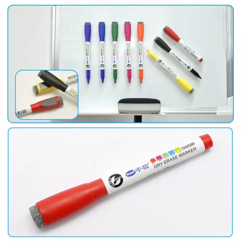 1 комплект 8 видов цветов белая доска маркер сухая стирается знак школьный класс