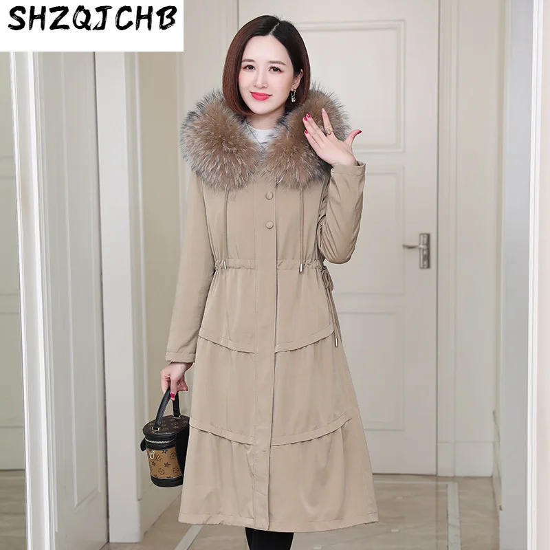 

SHZQ Sheep 2021 новый стиль ролевой формы женское длинное тонкое пальто кролик рекс шерсть внутренняя подкладка Ник мех ЗИМА
