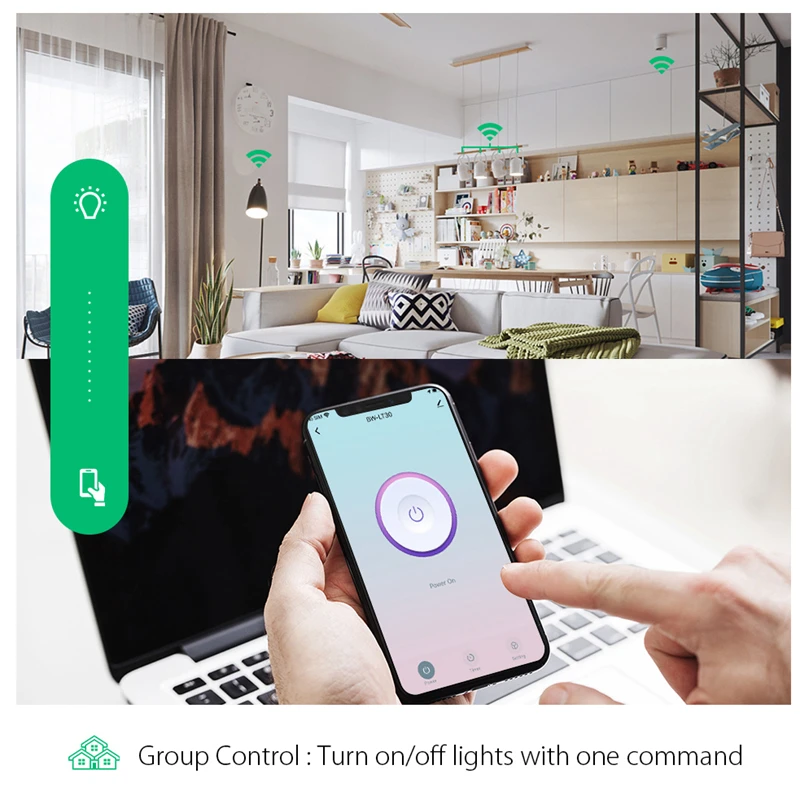 Умный патрон BlitzWolf BW-LT30 E27 Wi-Fi с голосовым управлением поддержкой Alexa Google Assistant
