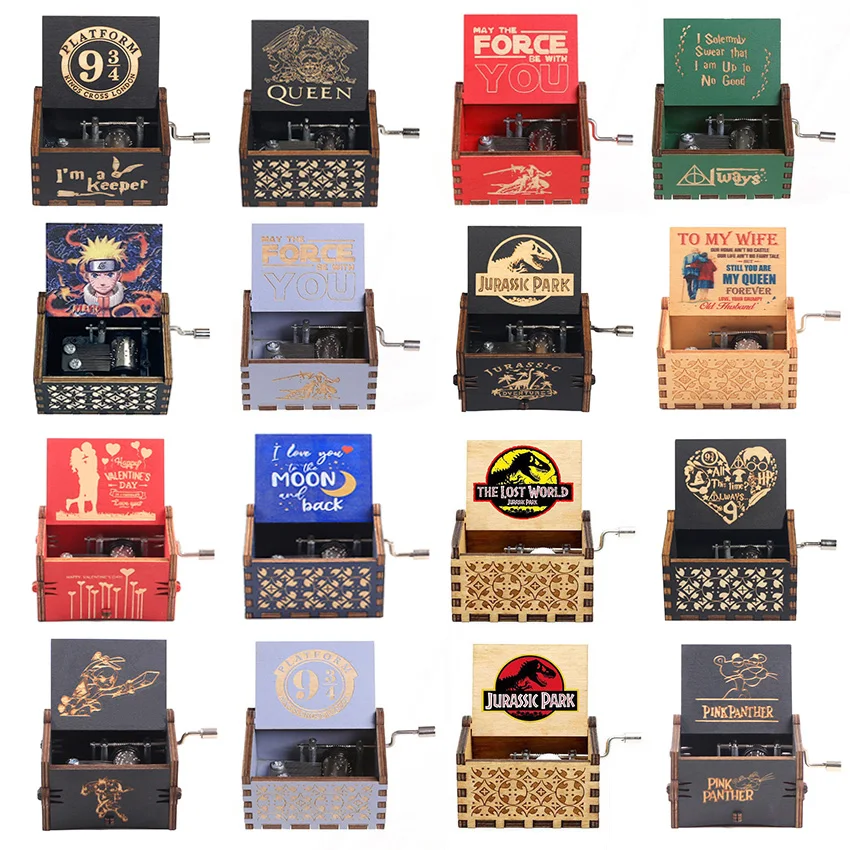 Хит продаж 2021 новый стиль деревянная музыкальная шкатулка с изображением