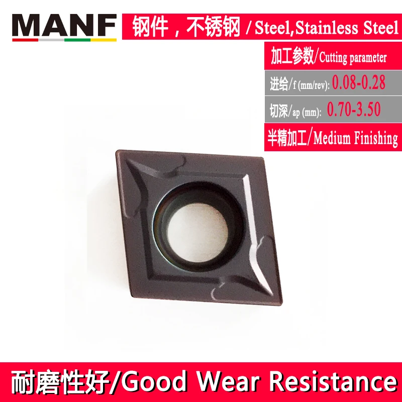 WP4670P(General) MANF CCMT09T304 Внутренний поворотный Insetrs сталь нержавеющая обработанная износостойкие сверлильные лезвия для sclcr1212h09 винтовой токарный станок - Цвет: WP4670P(General)