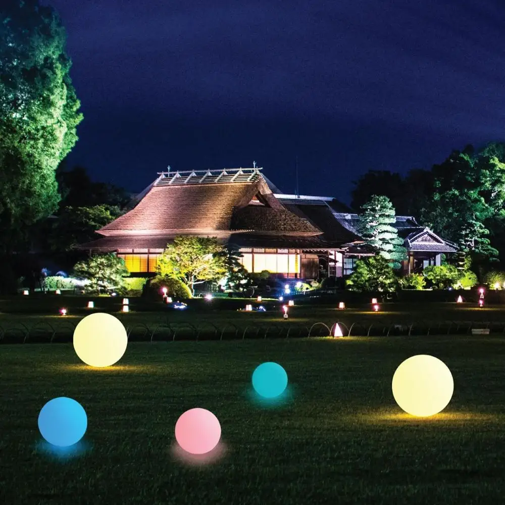 

Remote Control RGB LED Ball light Outdoor Garden Holiday Lighting Lawn Lamp Floating Swimming Pool Christmas Bar Decoration
