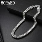 Цепочка из серебра 925 пробы для мужчин и женщин, ожерелье 8 дюймов 20 см 6 мм, бижутерия