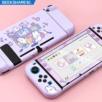 geekshare nintend switch case soft cute rabbit rainbow signed jointly cartoon fairy league shell for nintendo switch accessories