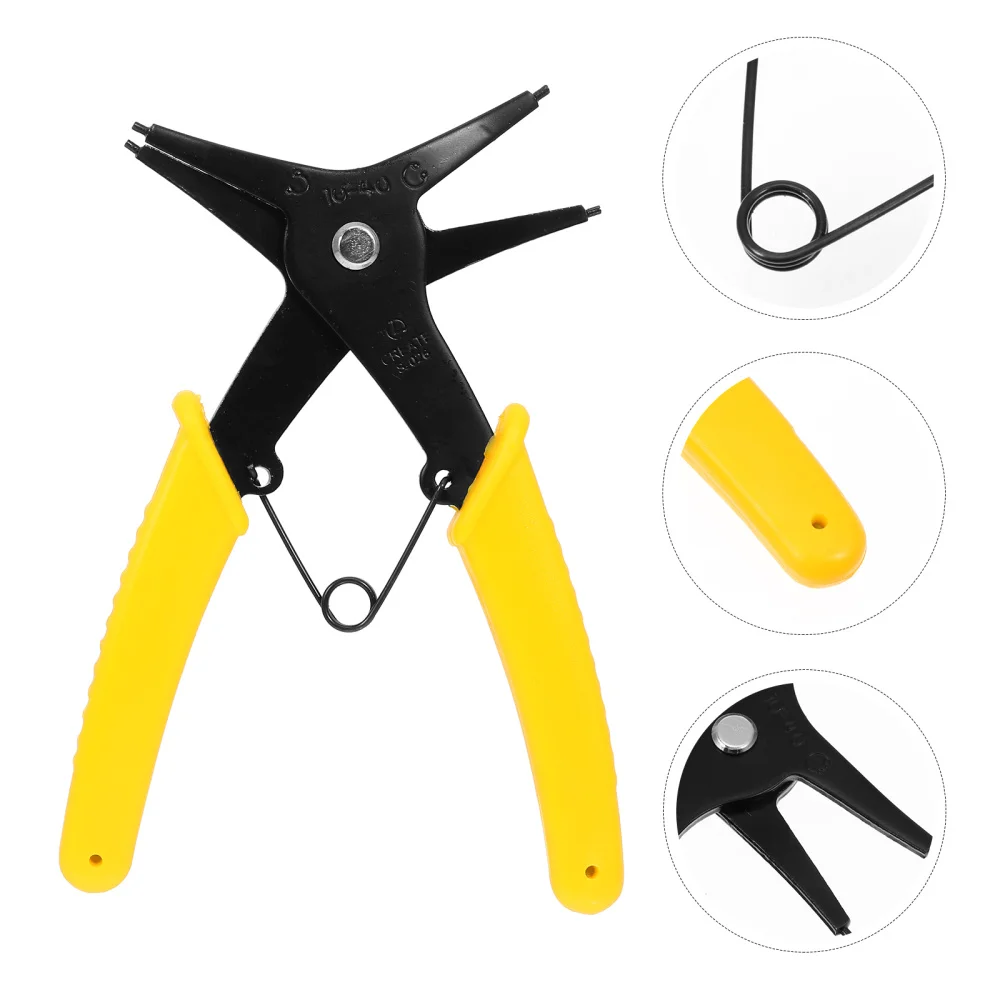 

1Pc Home Circlip Plier Spring Clamp Plier External Retainer Ring Plier (Yellow)