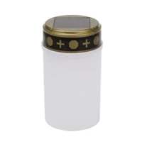 white grave candle for cemetery grave solar lights with lighting led grave light