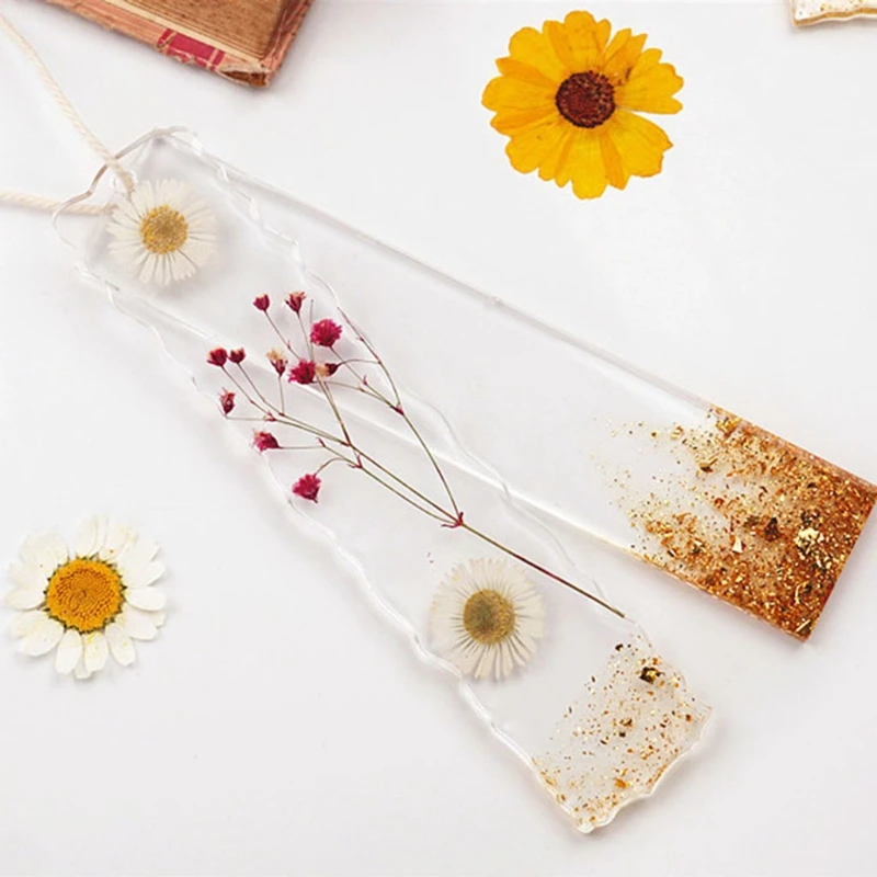 

Irregular Rectangular Bookmark Epoxy Resin Mold DIY Tag Pendant Silicone Mould