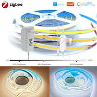dc12v zigbee 3 0 1m 5m cob led strip 320leds high density flexible room led string lights waterproof smart for smartthings alexa