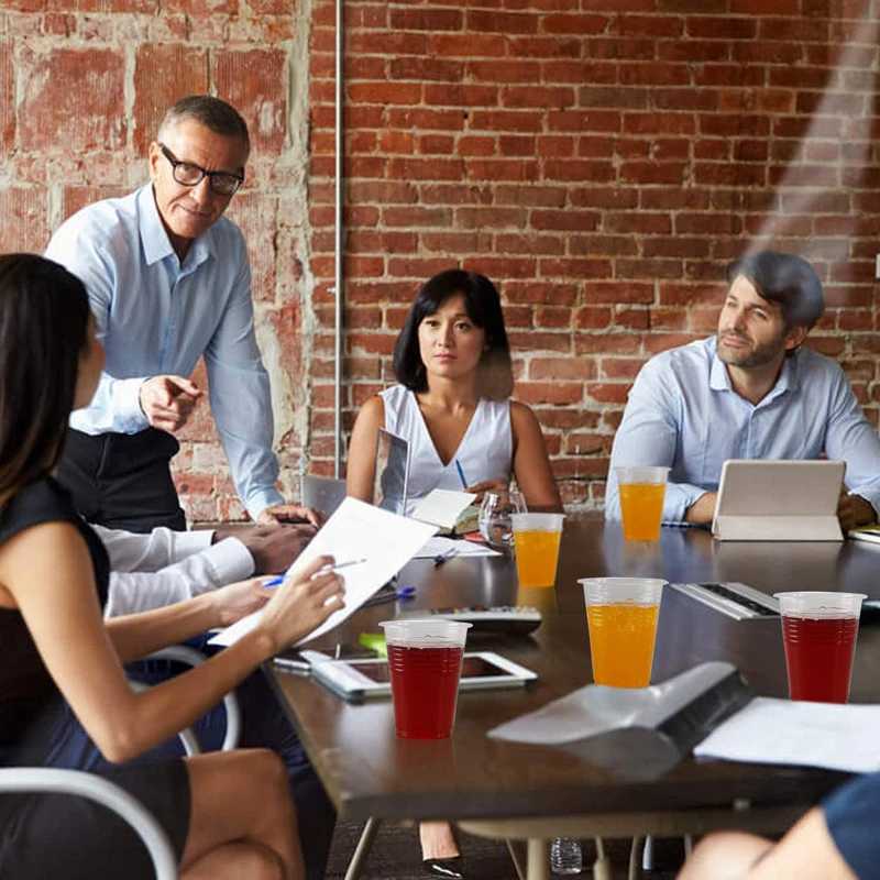 100 упаковок 8 унций 220 мл прозрачные пластиковые стаканчики одноразовые чашки для