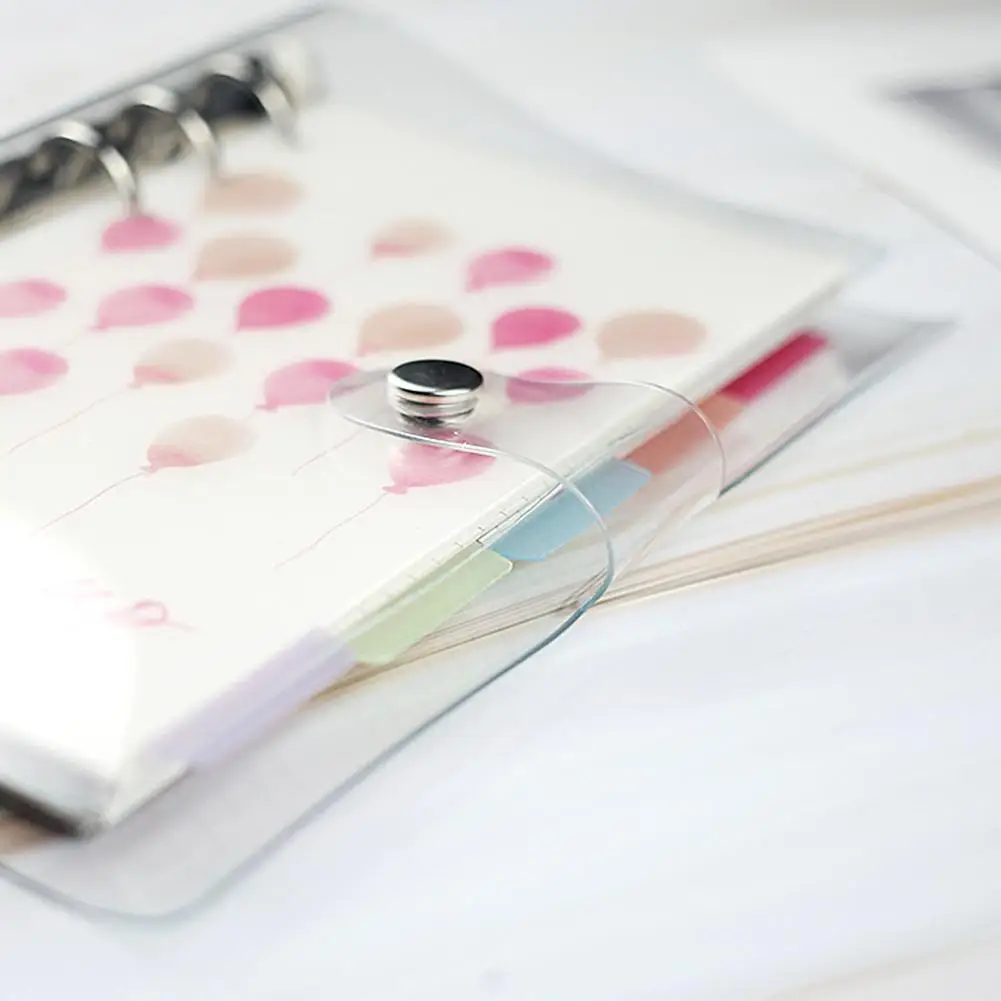 1 шт. прозрачный цветной пластиковый зажим для файлов папка A4/A5/A6/A7 свободное