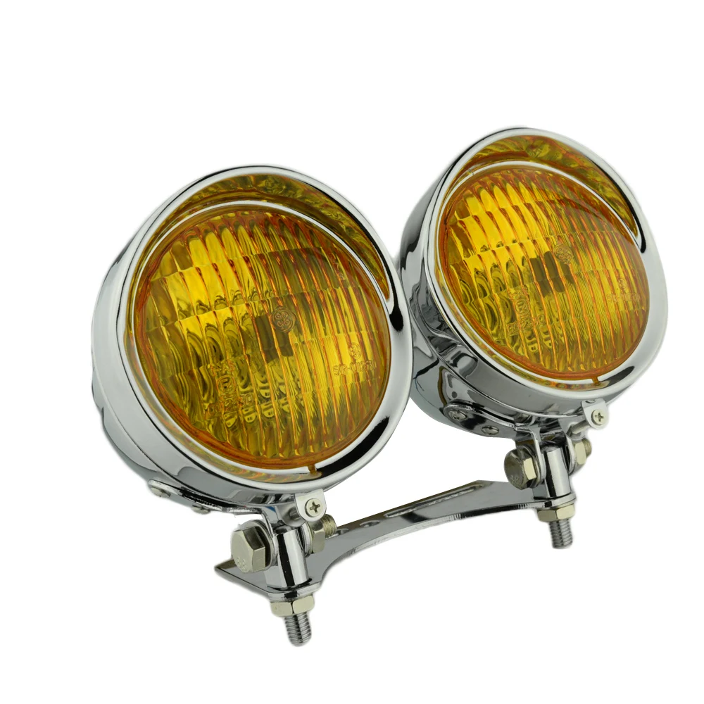 Галогенный мотоциклетный прожектор 4 75 дюйма с нижним креплением хромированный