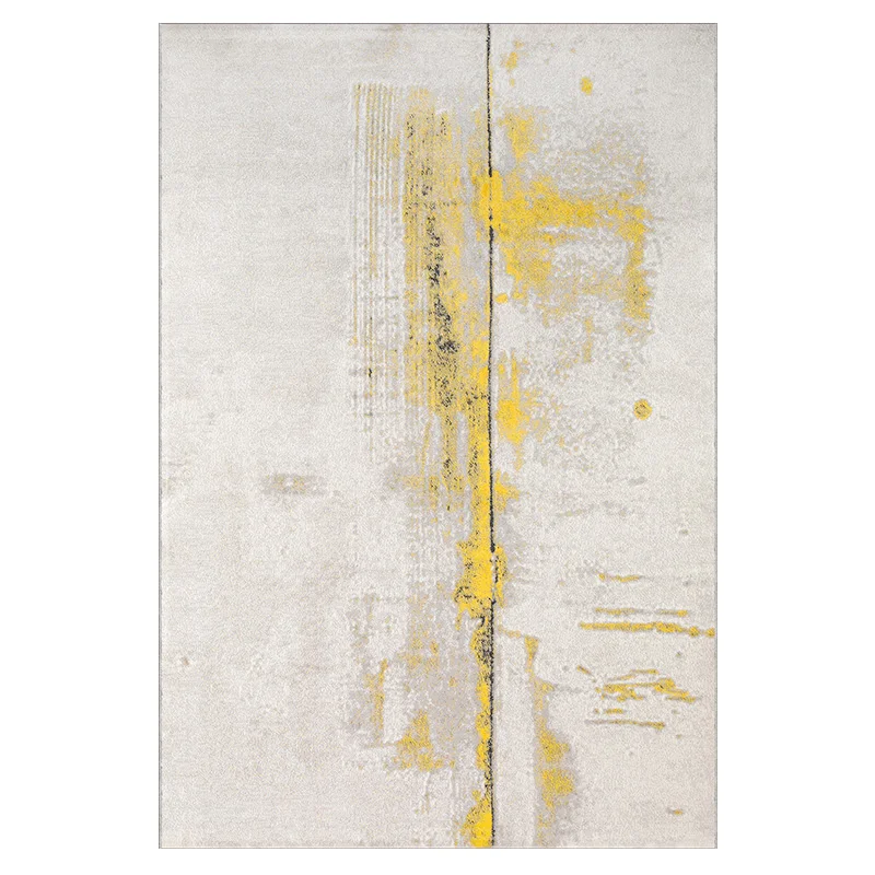 

Modern Yellow Rug Living Room Thick Luxury Bedroom Carpet Floor Pad Coffee Table Home Thick Carpet Office Decoration Nordic Rugs