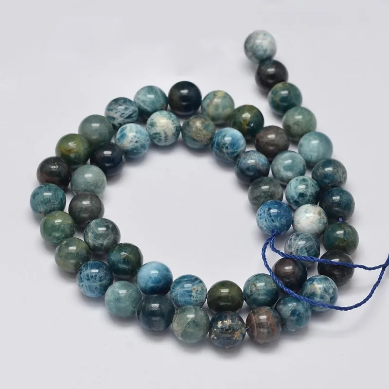 

6mm 8mm Round Natural Apatite Beads Strands For Necklaces Bracelets Jewelry Making DIY Accessories, Hole: 1mm