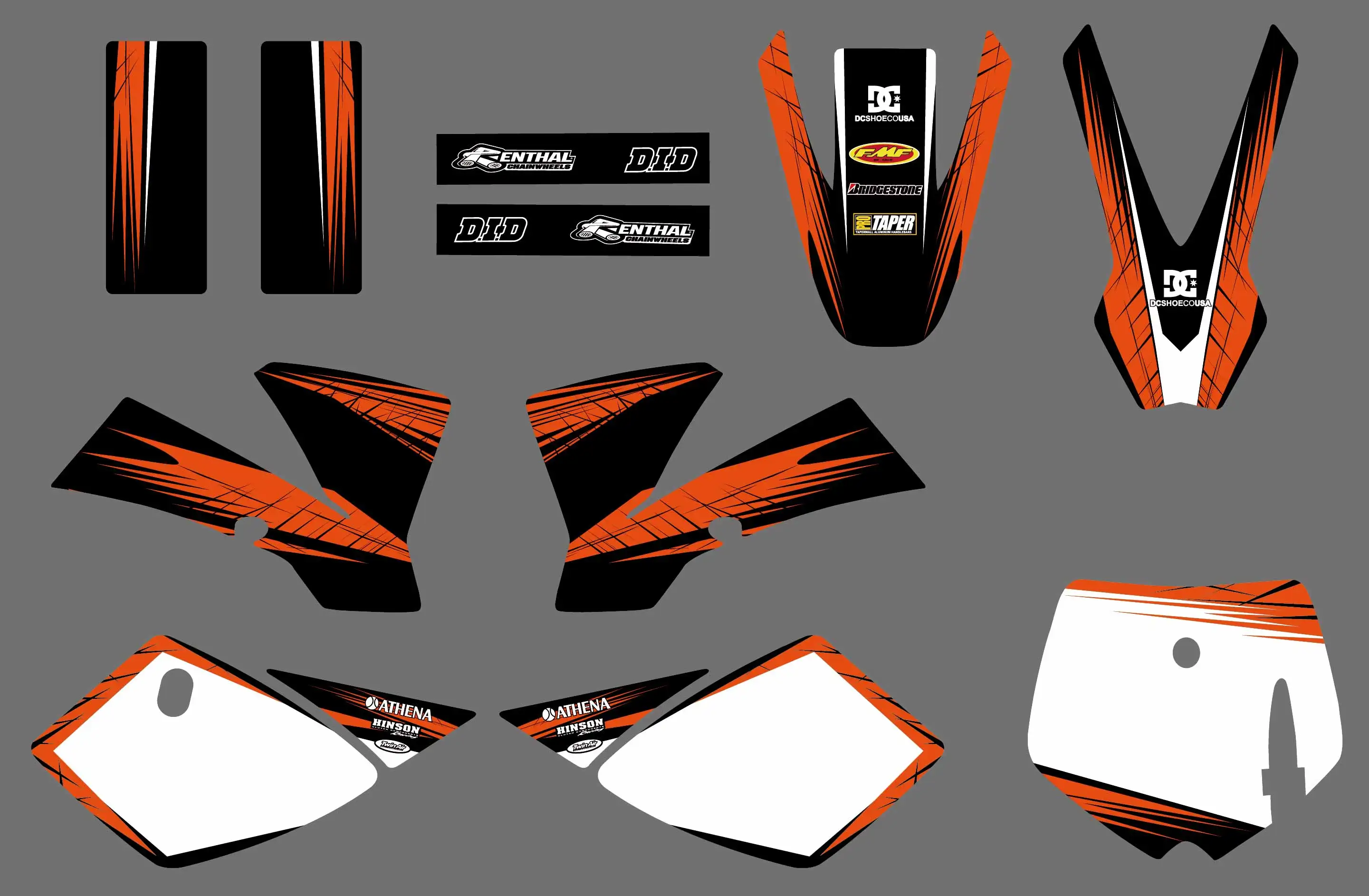 0537 (черный и оранжевый) новые графические наклейки для KTM 50 SX 2002 2003 2004 2005 2006 2007