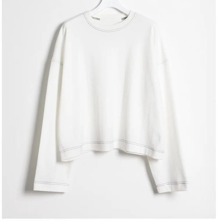 

Short men's autumn new Korean loose casual round neck Pullover