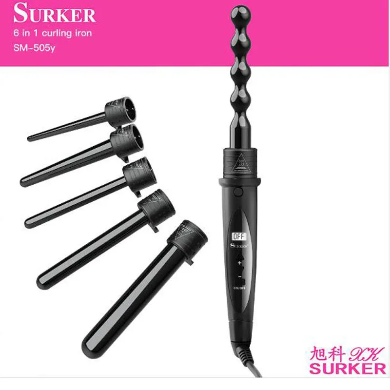 

Электрические бигуди surker 6 в 1, Многофункциональные бигуди для волос, палочка для волос с отрицательными ионами, уход за волосами