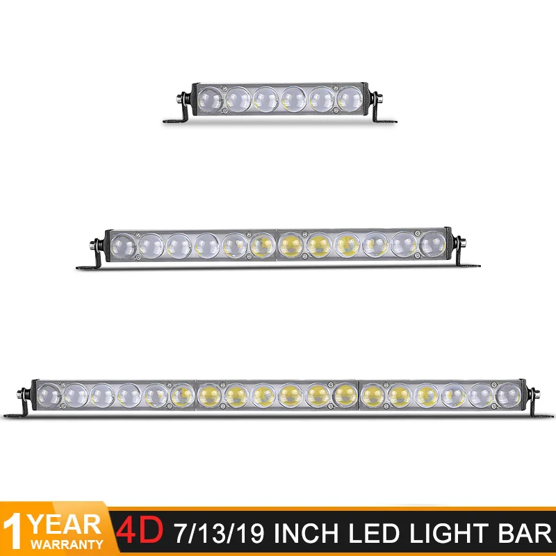 4D тонкий светодиодный светильник балка для внедорожных условий 7 &quot13&quot 19