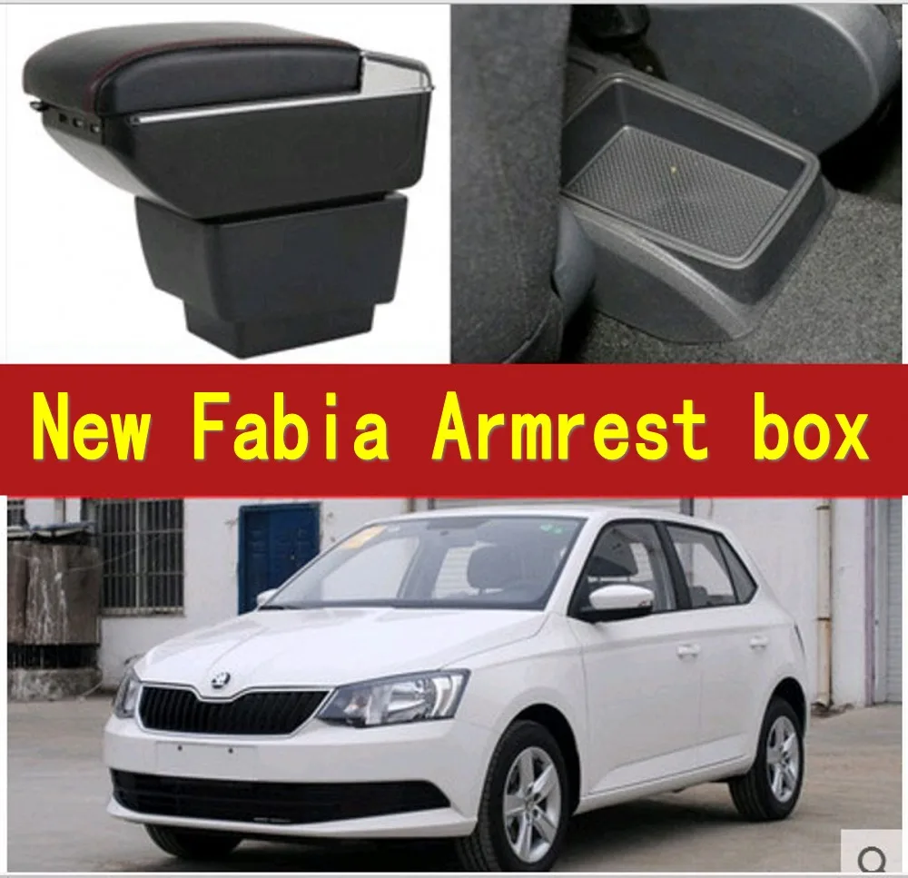 Для нового Fabia подлокотник коробка центральный магазин содержание хранения skoda Fabia 3 подлокотник коробка