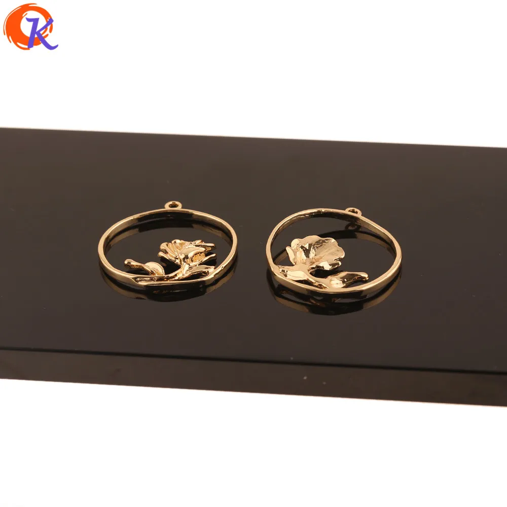

Cordial Design 30Pcs 27*30MM Jewelry Accessories/Charms/DIY Making/Genuine Gold Plating/Flower Shape/Hand Made/Earring Findings