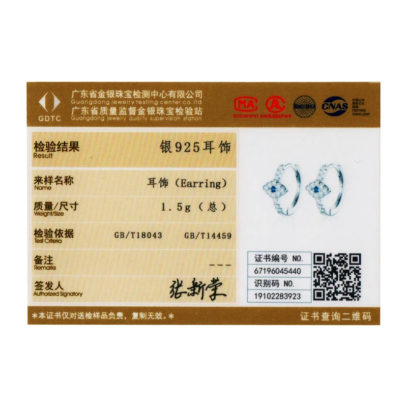 WOSTU Hot Sale 100% Real 925 Sterling Silver Earrings For Women Classic Zircon Lucky Eye &amp Gold Color Jewelry | Украшения и