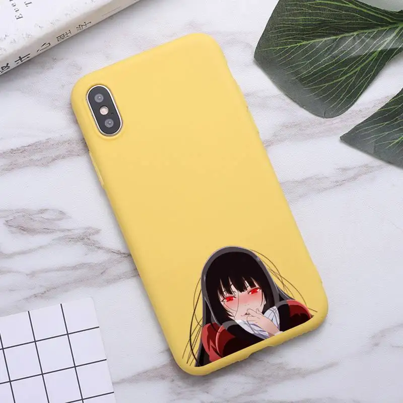 

Kakegurui Japan anime Phone Case Candy Color for iPhone 6 7 8 11 12 s mini pro X XS XR MAX Plus