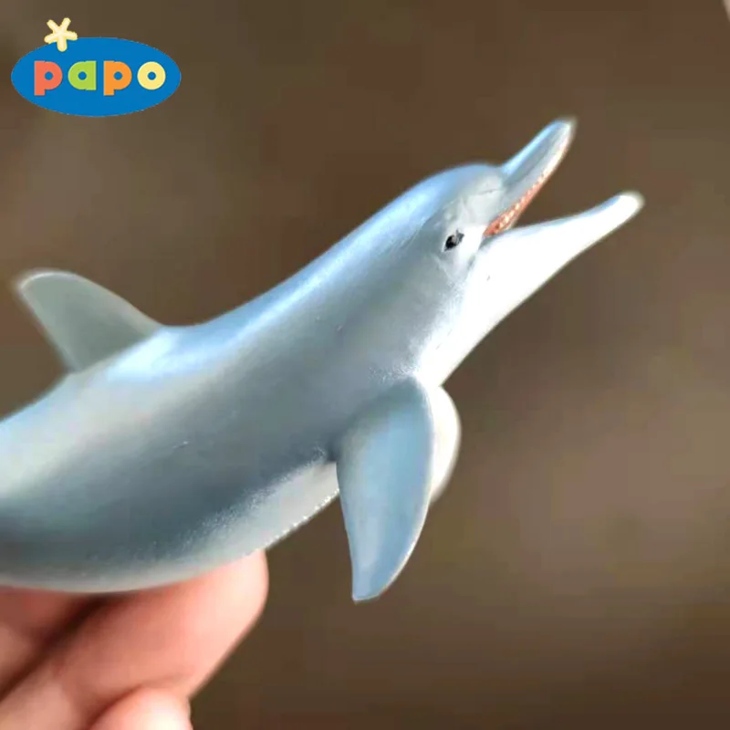 Фото Papo модель морского животного Дельфин детская игрушка Подарки на высоком каблуке