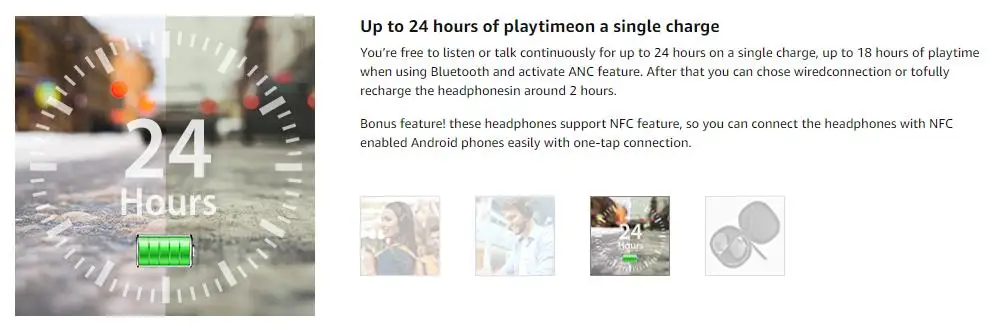 Avantree Bluetooth 5,0 активные наушники с шумоподавлением, aptX-HD наушники с накладным ухом ANC со съемным микрофоном для ТВ ПК