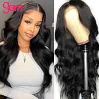 body wave lace front wig for women human hair 180 density gem 13x4 lace front wigs with baby hair 30 inch 5x5 lace closure wigs