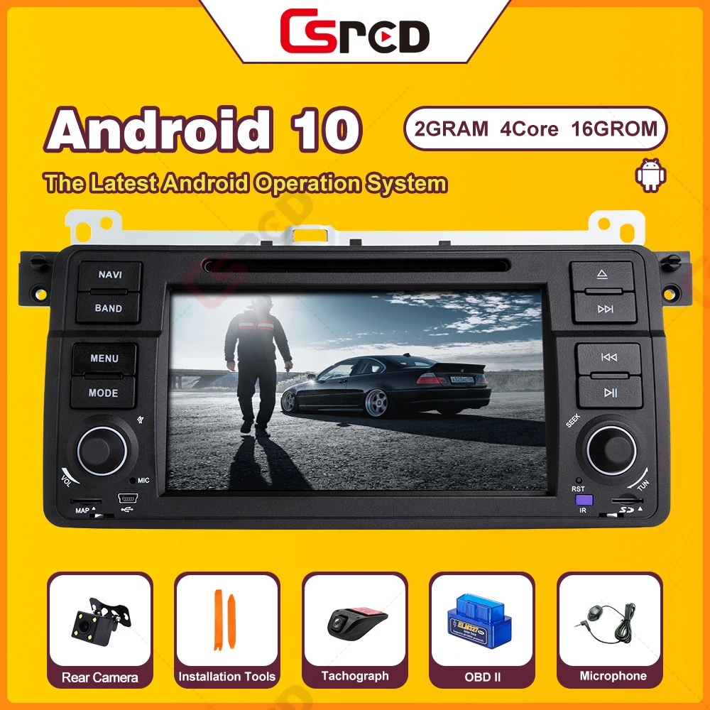 

Автомобильное радио Csred, Android 10, для BMW E46 M3 Rover 75 MG ZT 1998-2005, мультимедийное устройство gps-навигация, радио, стерео, DVD CD, новинка