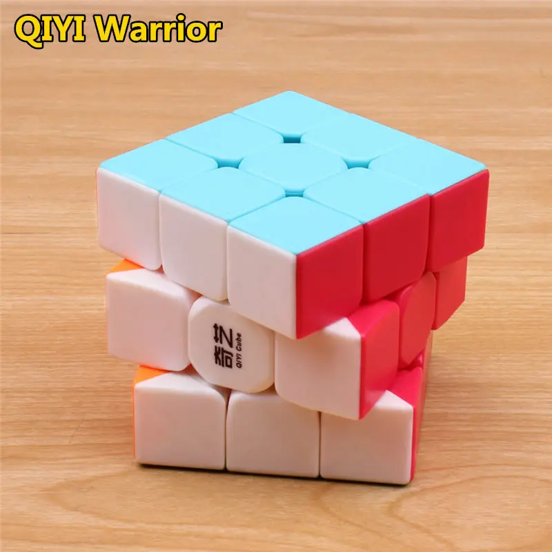 Qiyi warrior s разноцветный волшебный куб без наклеек скоростной куб антистресс 3x3x3 обучающая и образовательная головоломка Cubo Magico Toys
