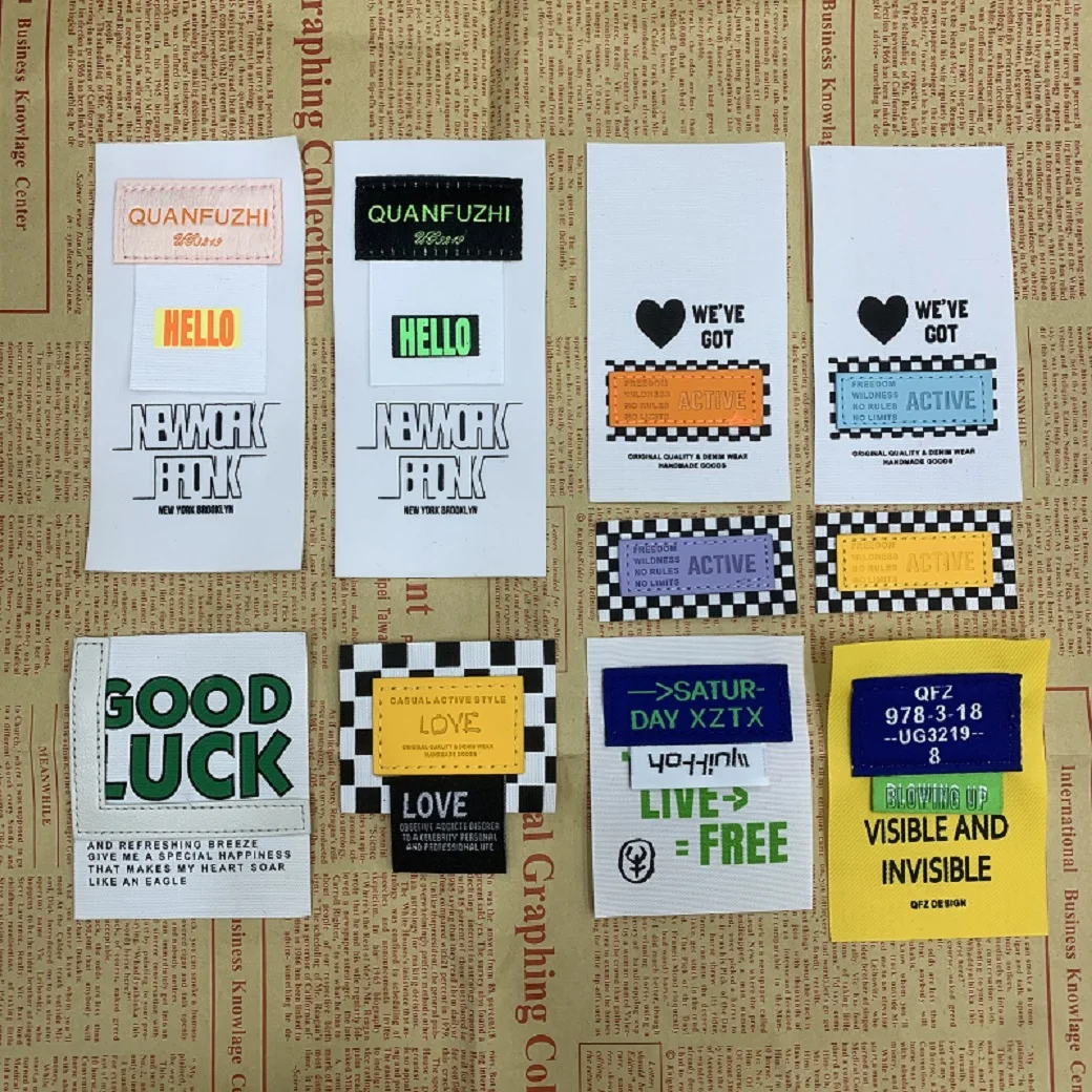 

Mixed 10Pcs Per Pack Soft Cloth Labels Various Letter Embroidery Hand Made Collar For Diy Knitted Printed Cotton Woven Sew Tags