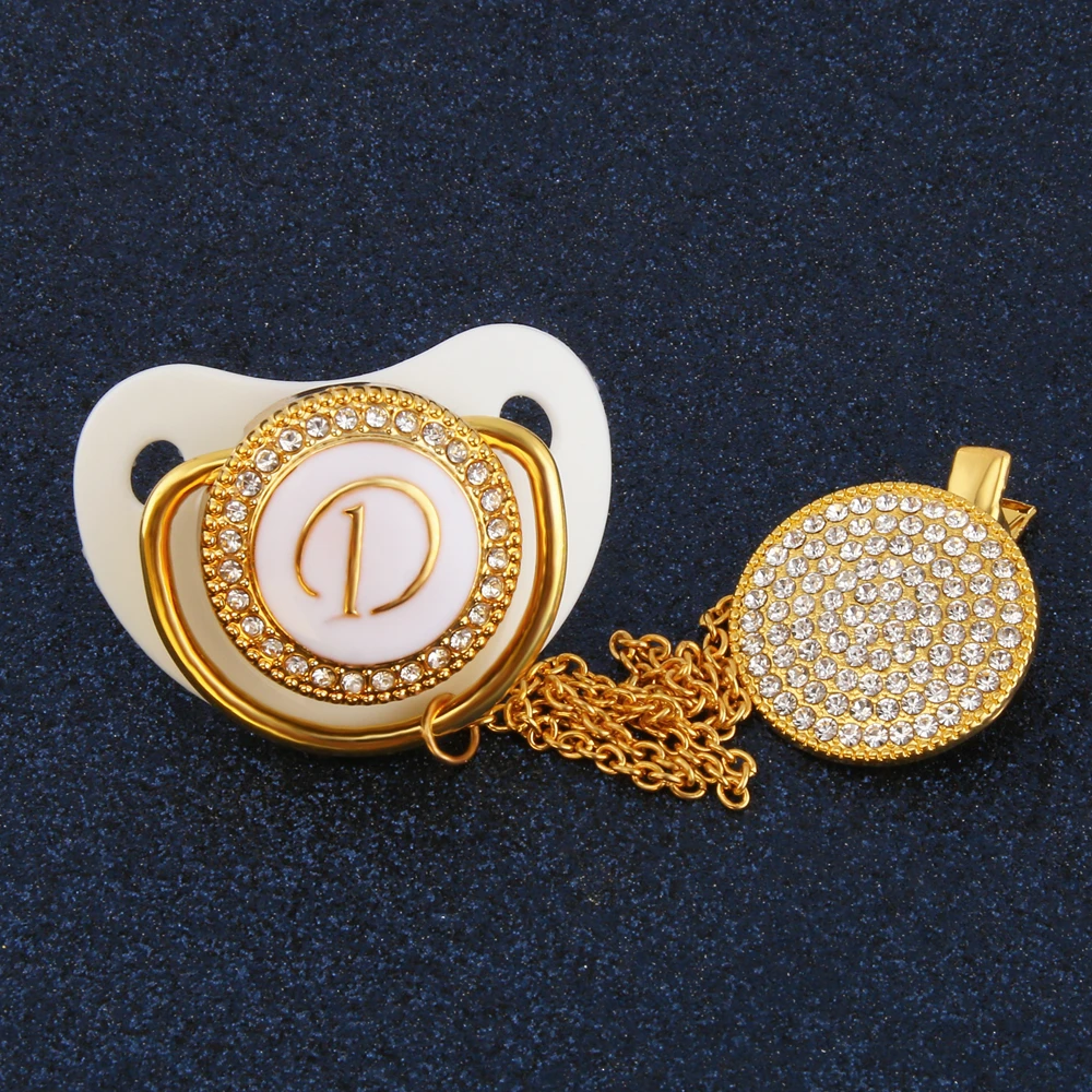 Роскошная блестящая корона принцессы, блестящая пустышка, стразы, белый жемчуг, кристалл, Ортодонтическая Соска, Силиконовая пустышка, пустышка