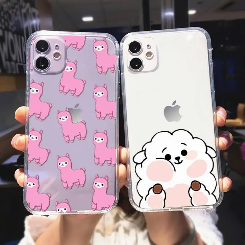 

cute Llama Alpaca Phone Case For iPhone 12 Mini 11 Pro XS Max X XR 7 8 Plus