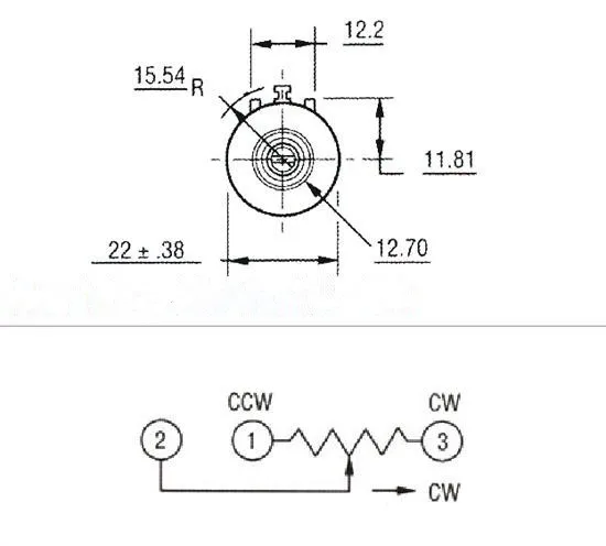 1 шт. 3590S 1K 2K 5K 10K 20K 50K 100K ohm прецизионный потенциометр регулируемый резистор 3590 102 103