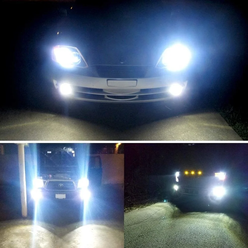 

2Pcs H8 H11 LED Fog Lights Bulb 9005 HB3 9006 HB4 Led Lamp Auto Day Driving Super Bright 1600LM 6000K White 12V Automobiles