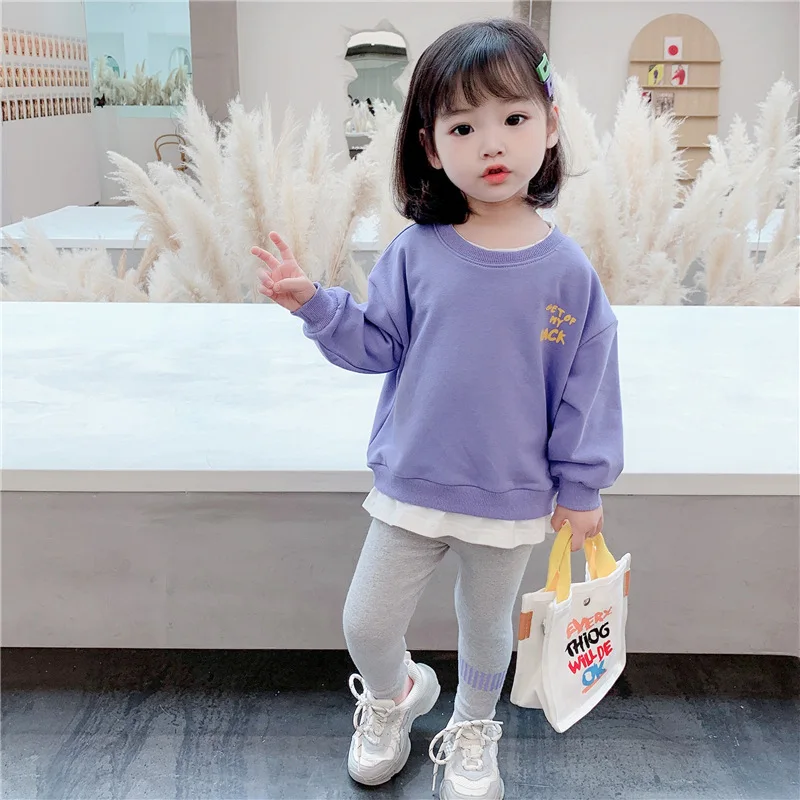 

New Long Sleeve Spring Summer Children's Clothes Baby Girls Sweatshirts + Pants 2pcs/Set Kids Birthday Teenage Girl Clothing